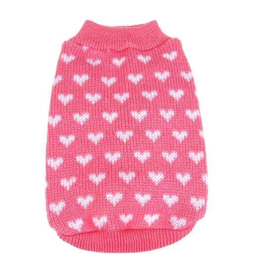 Silvercell Pets Puppy Dogs Clothes Jacket Little Heart Knit Sweater Coat